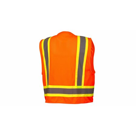 Pyramex Safety Vest, Hi-Vis, Orange, 2XL RVZ2420X2